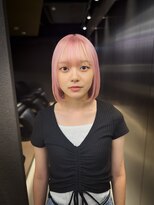 エン 栄店(enne)&nbsp;ホワイトピンク×ボブ