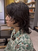 ノラ ギンザ(NORA GINZA)&nbsp;ドライパーマゆるめパーマウルフパーマミディアムパーマ銀座暗髪