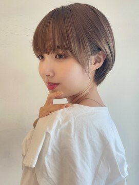 ステアケース 武蔵小杉店(stair:case) マッシュショート大人ガーリーショートマロンベージュ