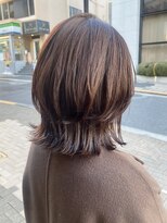 ザザ ZA/ZA 神楽坂&nbsp;ピンクブラウンくびれボブ 〈神楽坂 美容室〉