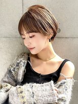 ギークス(GEEKS) 【GEEKS渋谷】ウォームベージュ/春カラー/大人ショートボブ/小顔