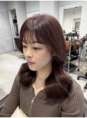 【adept北千住エリ】ロングレイヤー×ピンクブラウン