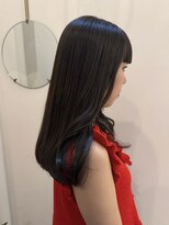 テテ ニコ(tete nico)&nbsp;大前晴奈ミントカラーレイヤーカットフルバングミルクブラウン夏