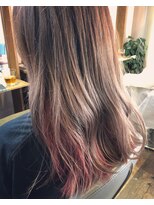 ビヨンドイー(beyond E)&nbsp;グラデーションインナーカラーピンクグレー