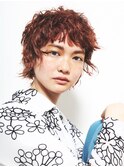 orange short パーマ