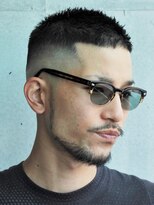 ガズル ハラジュク(GUZZLE HARAJUKU)&nbsp;メンズ　ワイルドサイドグラデーションフェードカットBUZZ