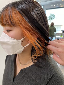 グーフィートーキョー 銀座(Goofy Tokyo) フェイスフレーミング/オレンジ顔まわり/インナーカラー666