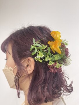 ベルクープス 天王寺店(Belle Coupes) 【BelleCoupes】垣谷千佳 卒業式成人式 生花ヘアセット 袴着付け