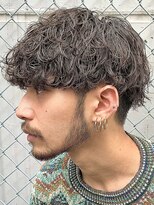 波巻きスパイラルパーマツイストスパイラルツーブロック