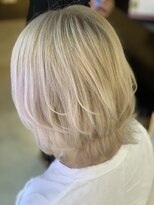 ラフ 難波店(LAFF)&nbsp;#黒髪#ボブルフ#ネビージュ#小顔#ワンレン