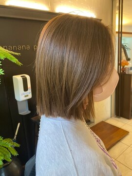 ナナナパレナ 梅田店(nanana parena) 切りっぱなしボブ×縮毛矯正