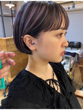 ピープル(people) ハイライト　アンブレラ　デザインカラー　ミニボブ