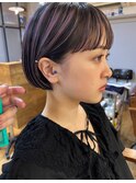ハイライト アンブレラ デザインカラー ミニボブ