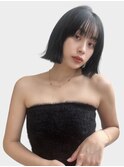 外ハネ 外ハネボブ 韓国ボブ 好感度 小顔ボブ 小顔ライン 黒髪