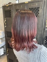アチーブリス(achieve Liss)&nbsp;グラデーションカラーレッドピンクブリーチデザインカラー