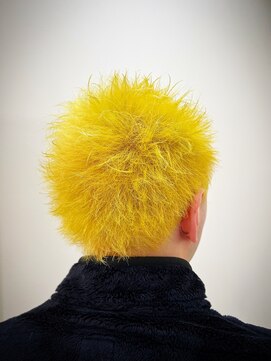 デザイニングヘアードゥ(designing hair Deux) ビビットイエローメンズパンクスパイキーショート