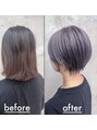 レム 武蔵小杉店(REM) コンパクトショートにラベンダー系で可愛さ◎