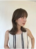 切りっぱなしボブエアリーロング美髪ピンクブラウン