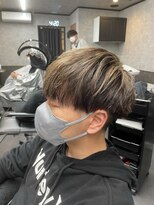 レベル 葛西店(LEVEL)&nbsp;刈り上げマッシュ ハイライト メンズカット/葛西メンズ/葛西スパ