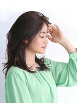 トニーアンドガイ 原宿店(TONI & GUY) ローレイヤーロング/グレーベージュ/流し前髪