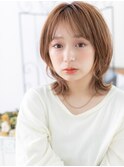 綾瀬/髪質改善/アプリコットオレンジ☆マッシュボブウルフb