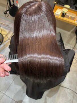 ジーナ 渋谷駅前(Zina) premium髪質改善×赤みラベンダーブラウン