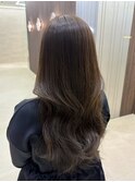 横浜髪質改善ロング韓国レイヤーハッシュカットブラウン