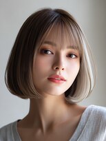 サロンドアイ(salon de i) 透明感ストレートボブ × グレージュ