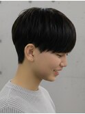 メンズ ナチュラルマッシュ ショート 黒髪 韓国風