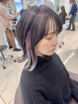 アッシュ 下北沢店(Ash)&nbsp;ピンクシルバーイヤリングカラーのボブレイヤー