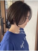 ショート　ボブ　ウルフ　髪質改善　白髪ぼかし森田【京都二条】