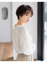 バグズ ヘアデザイン 桔梗が丘店(Baguz HAIR DESIGN)&nbsp;大人美人ショートボブ×シースルーバング×丸みショート