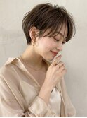 大人可愛い20代30代40代小顔ひし形ショート丸み前下がり