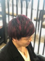 ヘアリゾート マンゴスティン(hair resort Mangosteen) 赤メッシュ　　メンズカット［髪質改善/白髪染め/ヘッドスパ］