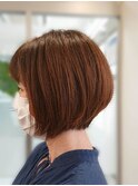 前下がりナチュラルショートボブ/艶ボブ