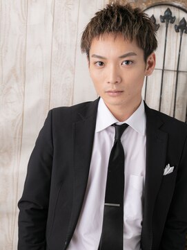 トニーアンドガイ メン 与野駅前店(TONI&GUY MEN) アップバング&メッシュカラーのモテサマーカットa