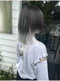 ウルフカット×インナーカラー×シルバー×グレー
