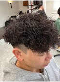 波巻きスパイラルパーマツイストパーマメンズマッシュパーマ