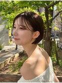 ・ショートボブ・シースルー TOMOKI