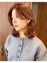 ビュートリアム 南青山(BEAUTRIUM)&nbsp;くびレイヤー 顔周りレイヤーカット ブリーチなしイルミナカラー