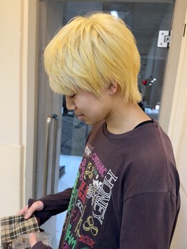 ネアー 新潟(NEER) ブロンドヘア＊マッシュウルフ