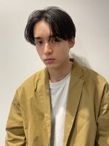 ハニー 町田(HONEY) センターパート　スーツヘア　黒髪　ニュアンスパーマ　韓国風