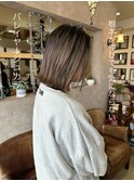 【大人のデザインカラー】バレイヤージュカラーでベージュ