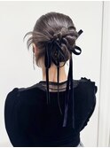 アレンジ ヘアセット 韓国 カチモリ