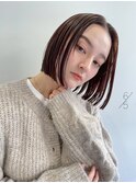 20代30代大人可愛いエアリーボブラベンダーベージュ透明感