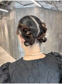 結婚式ヘア 個性派ヘア ツインヘア タイトヘア お団子ヘア