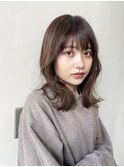 【大人ミディアムヘア】顔まわりレイヤー20代/30代