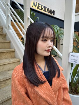 【ステップボーンカット】ミディアムレイヤー/ココア/表参道