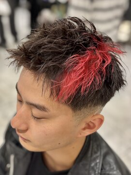 オーバルバイアピッシュ(OVARL by apish) メンズショートパーマ/フェードカット/テーパーフェード