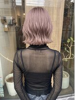 ニコリヘアワークス(nicori hair works)&nbsp;ハイトーン×外ハネ×シュガーピンク1